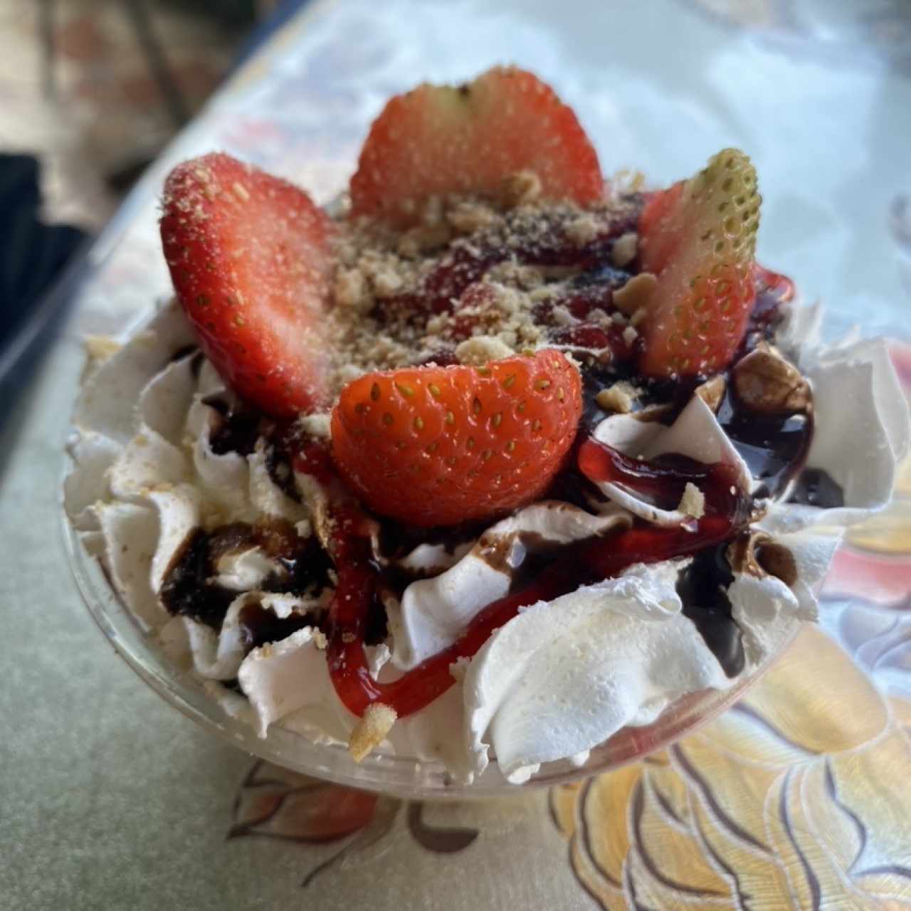 Fresas con crema tradicional