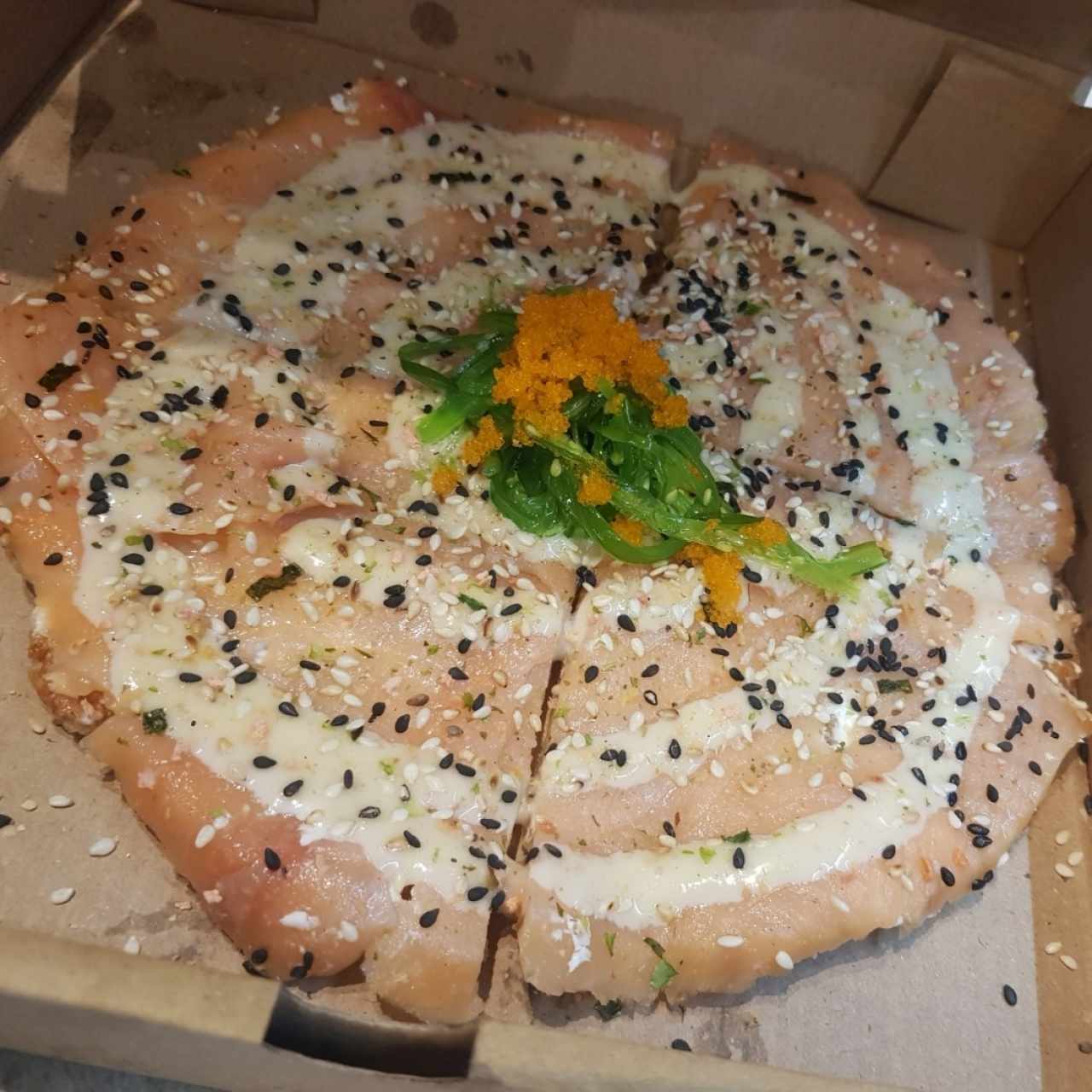 pizza de salmón