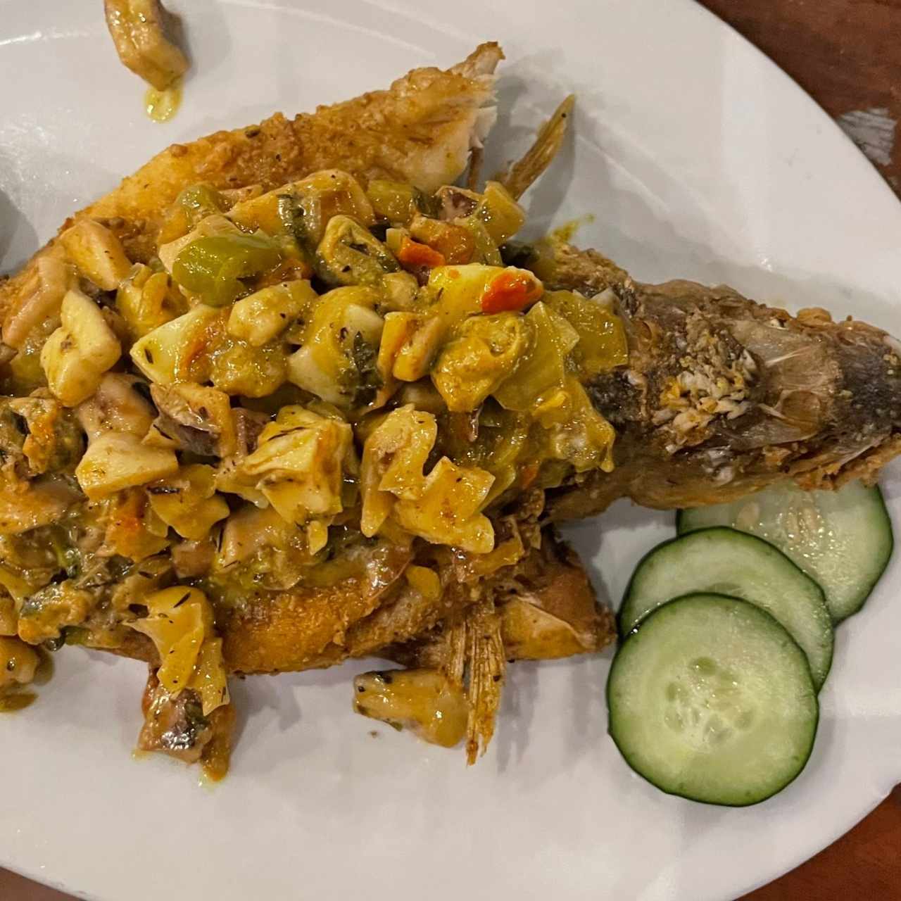 Corvina Rellena de Mariscos