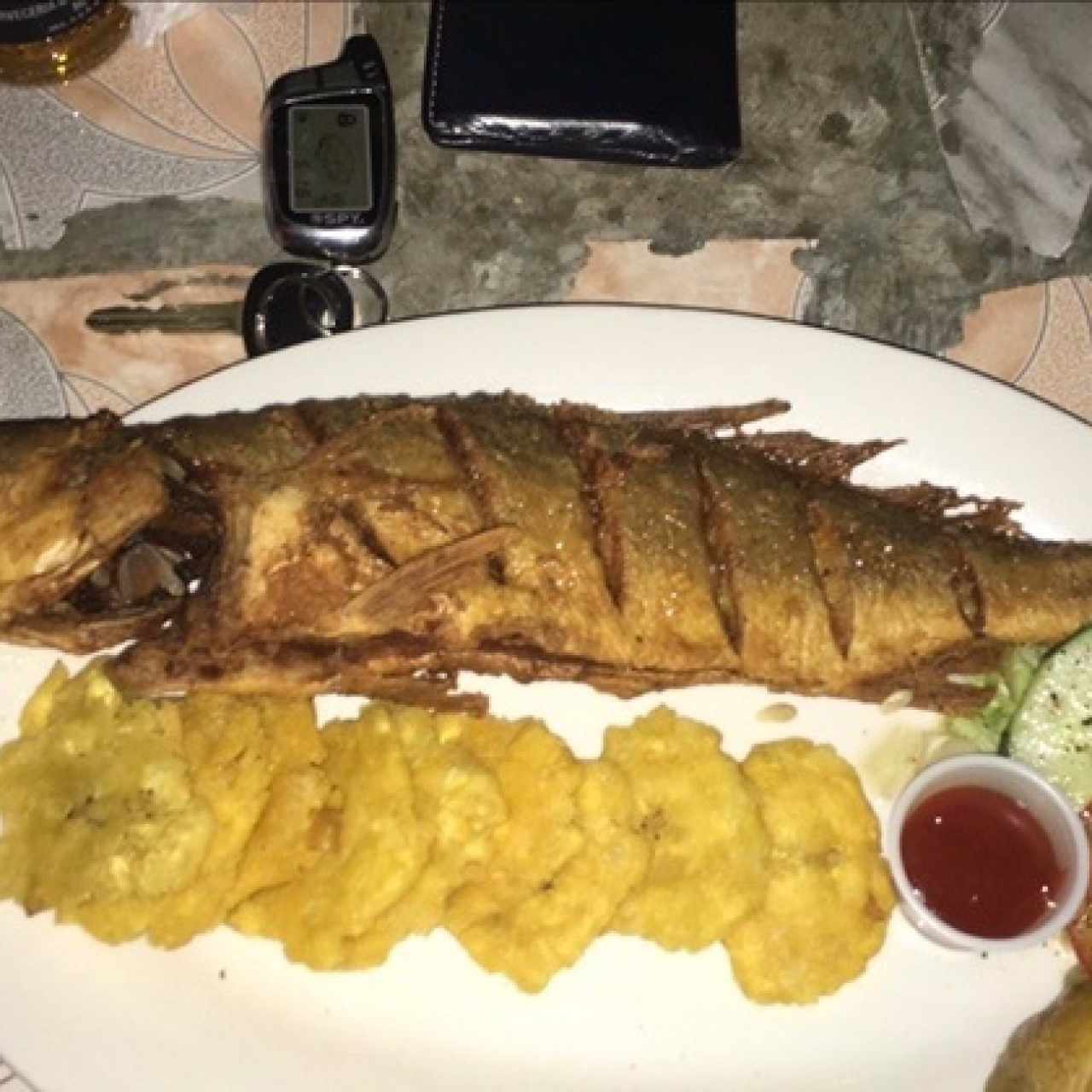 pescado frito con patacones