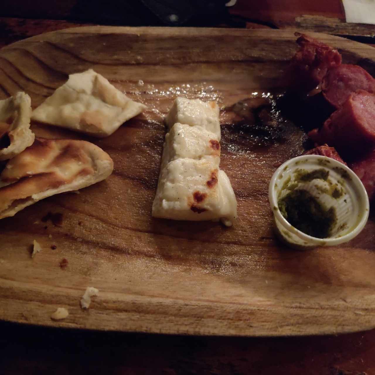 picada chorizo y queso blanco (casi terminada)