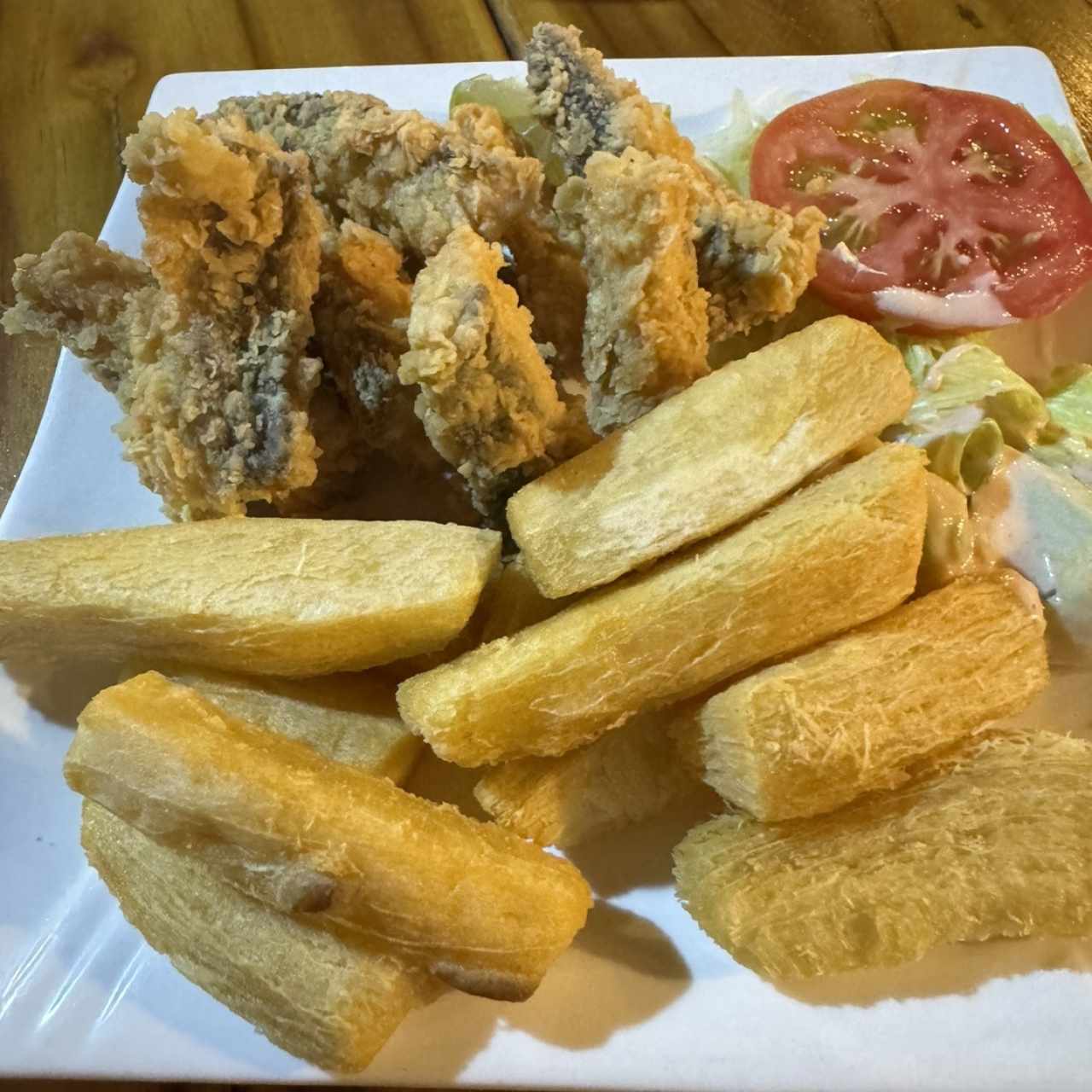 Deditos de pescado y yuca