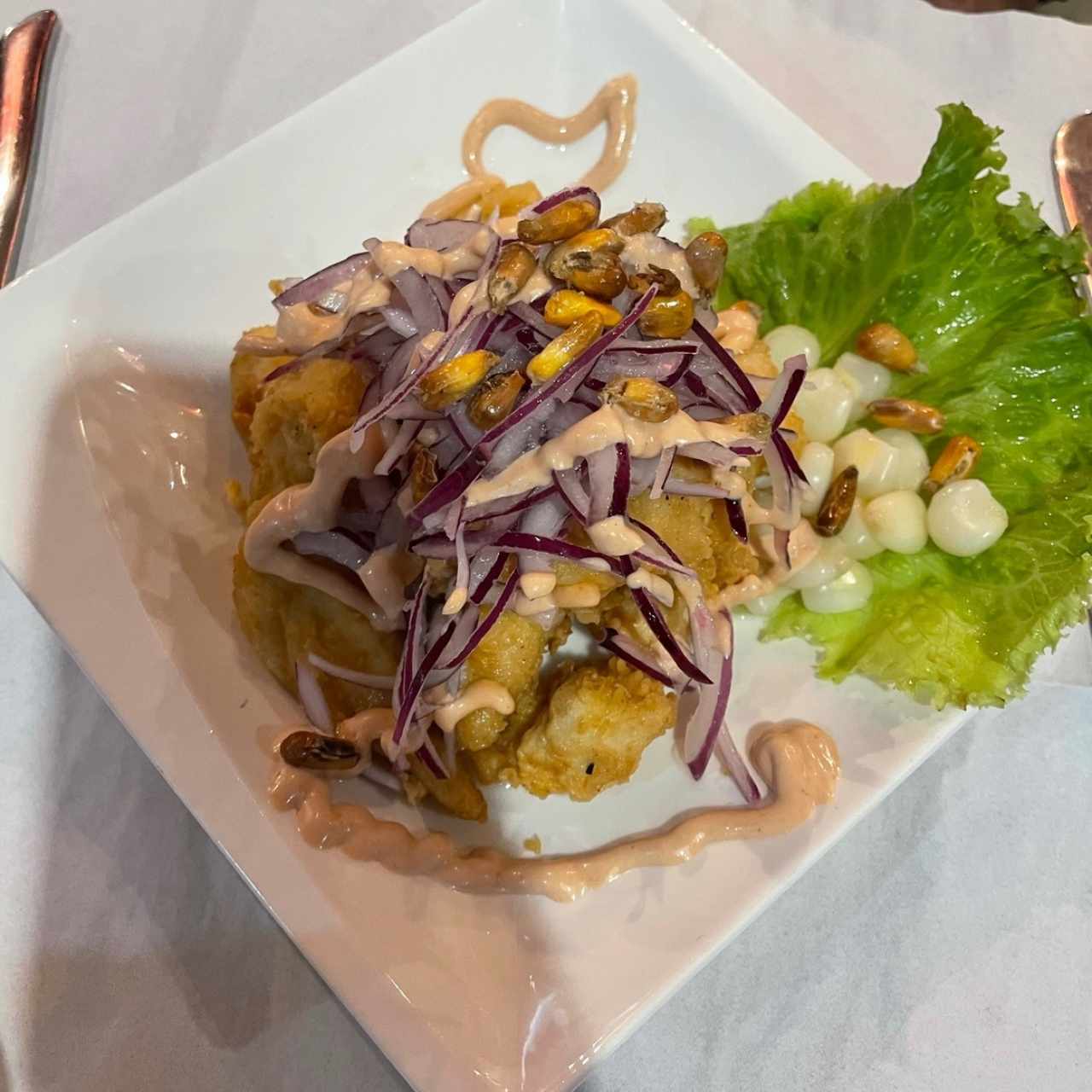 ceviche frito de corvina