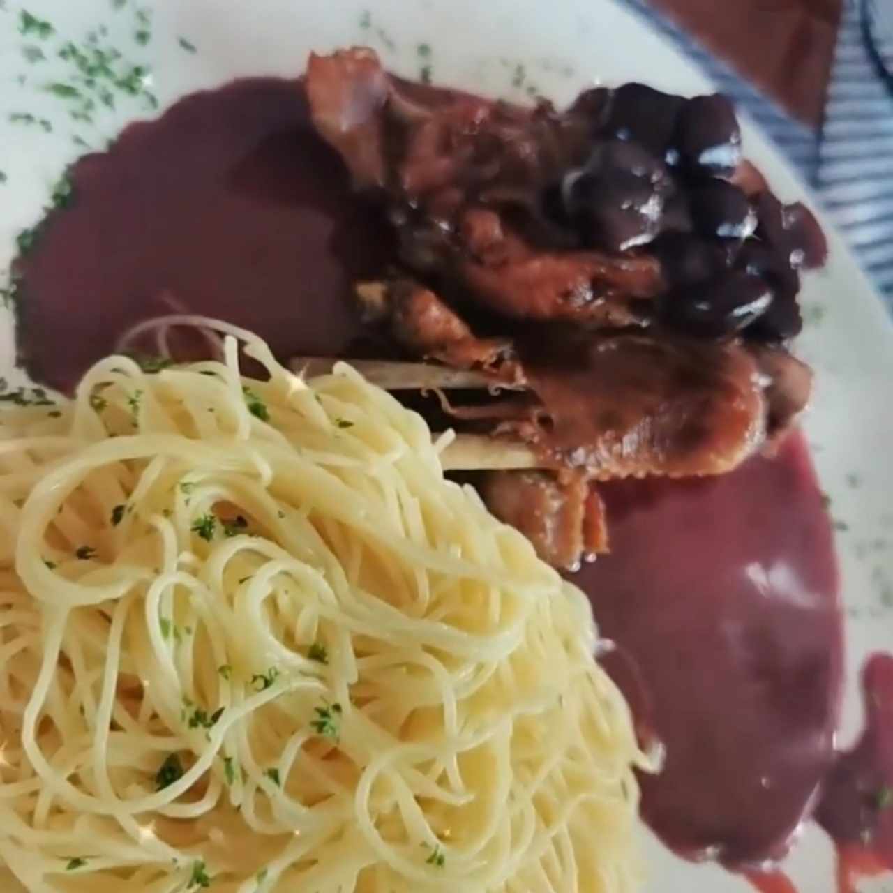 Pasta con pato