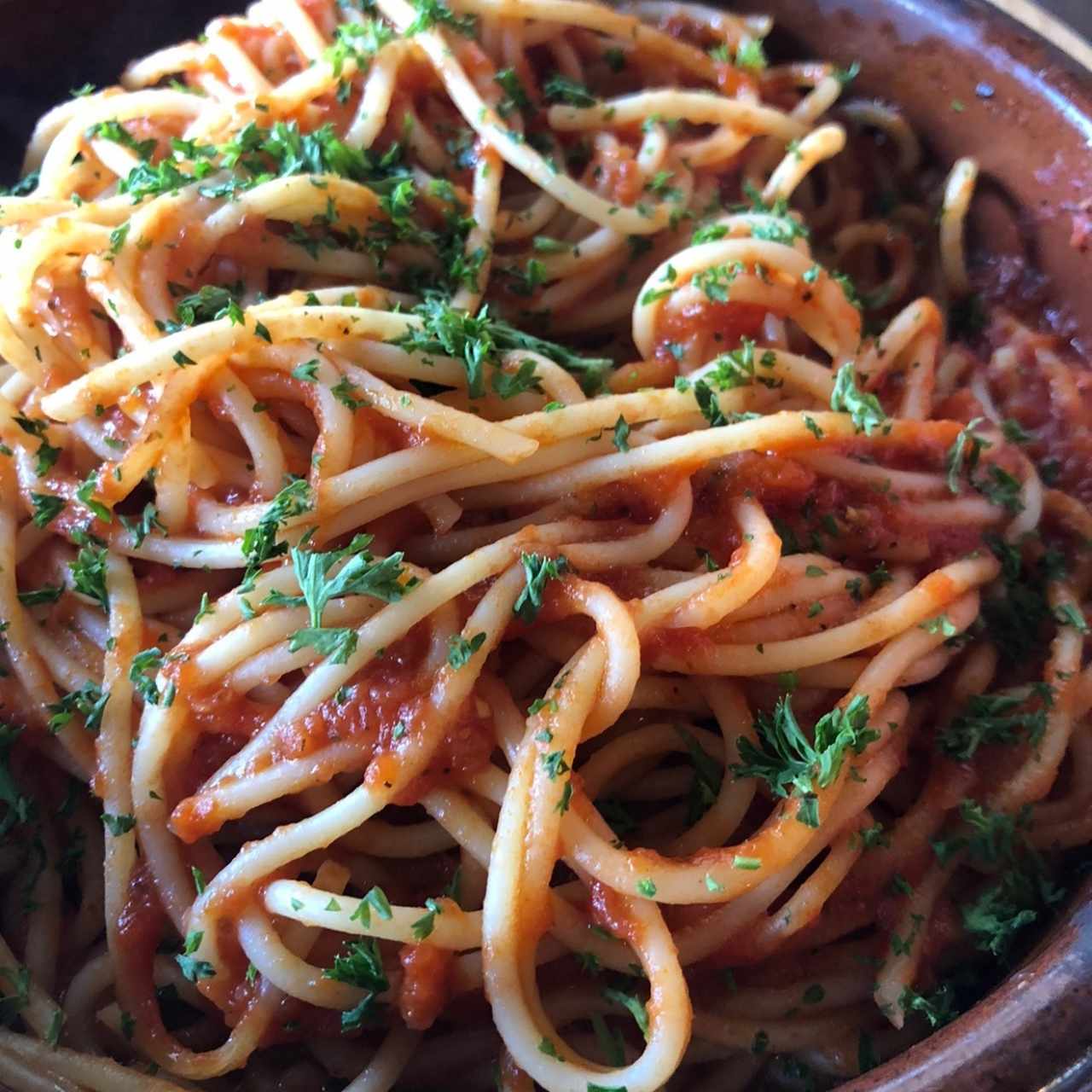 Spaguetti en salsa pomodoro