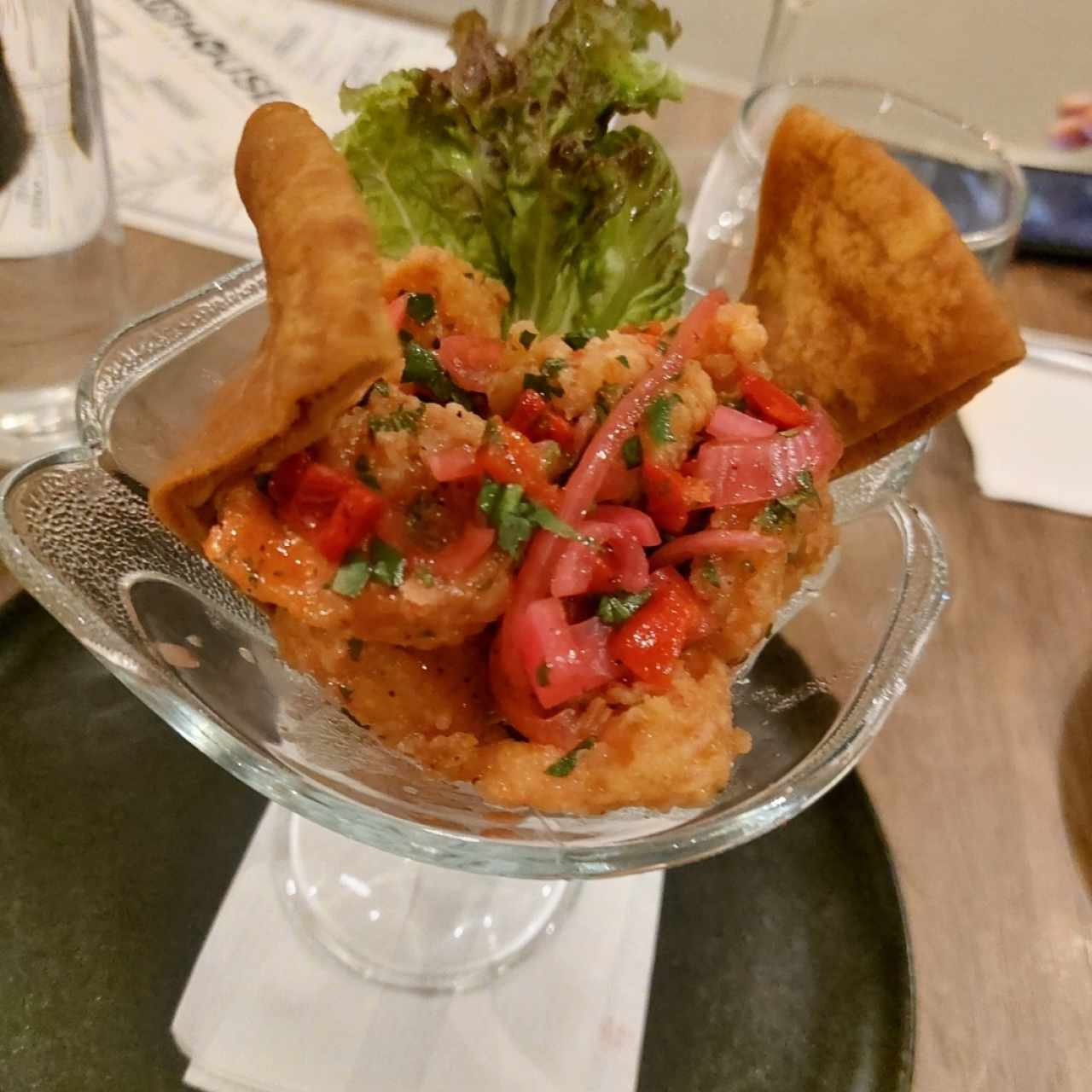 Ceviche Frito de Camarones