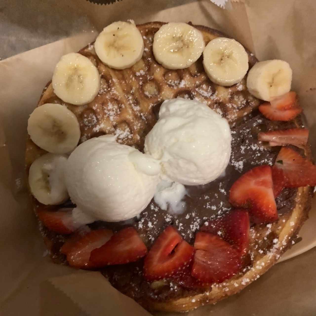 Waffle de nutella 