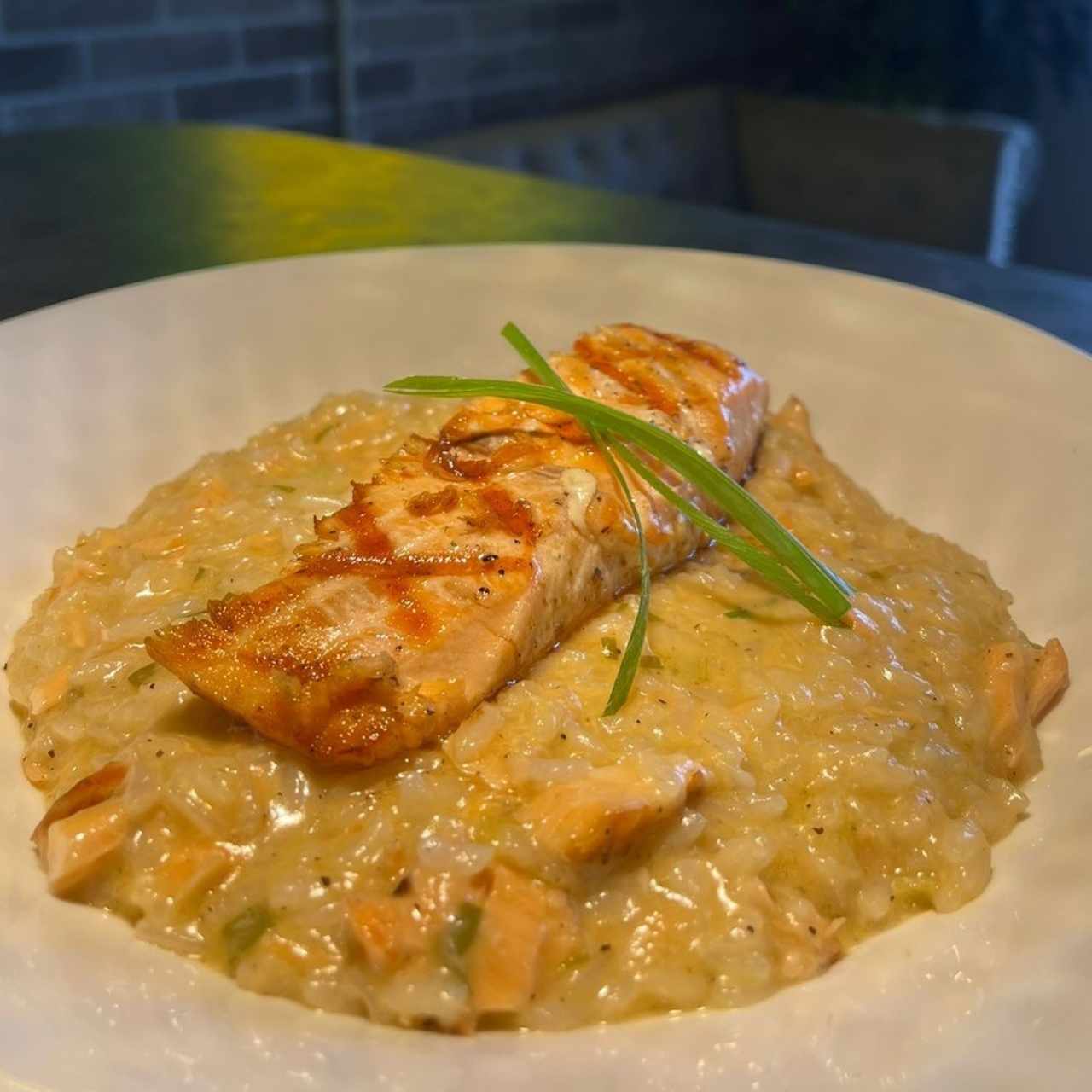 Risotto de salmón