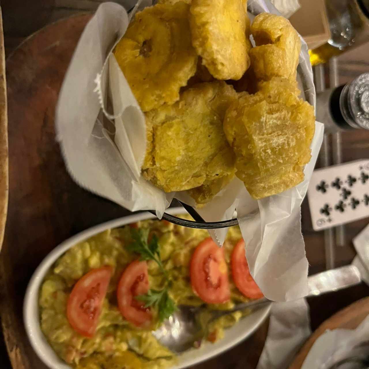 Patacones con guacamole 