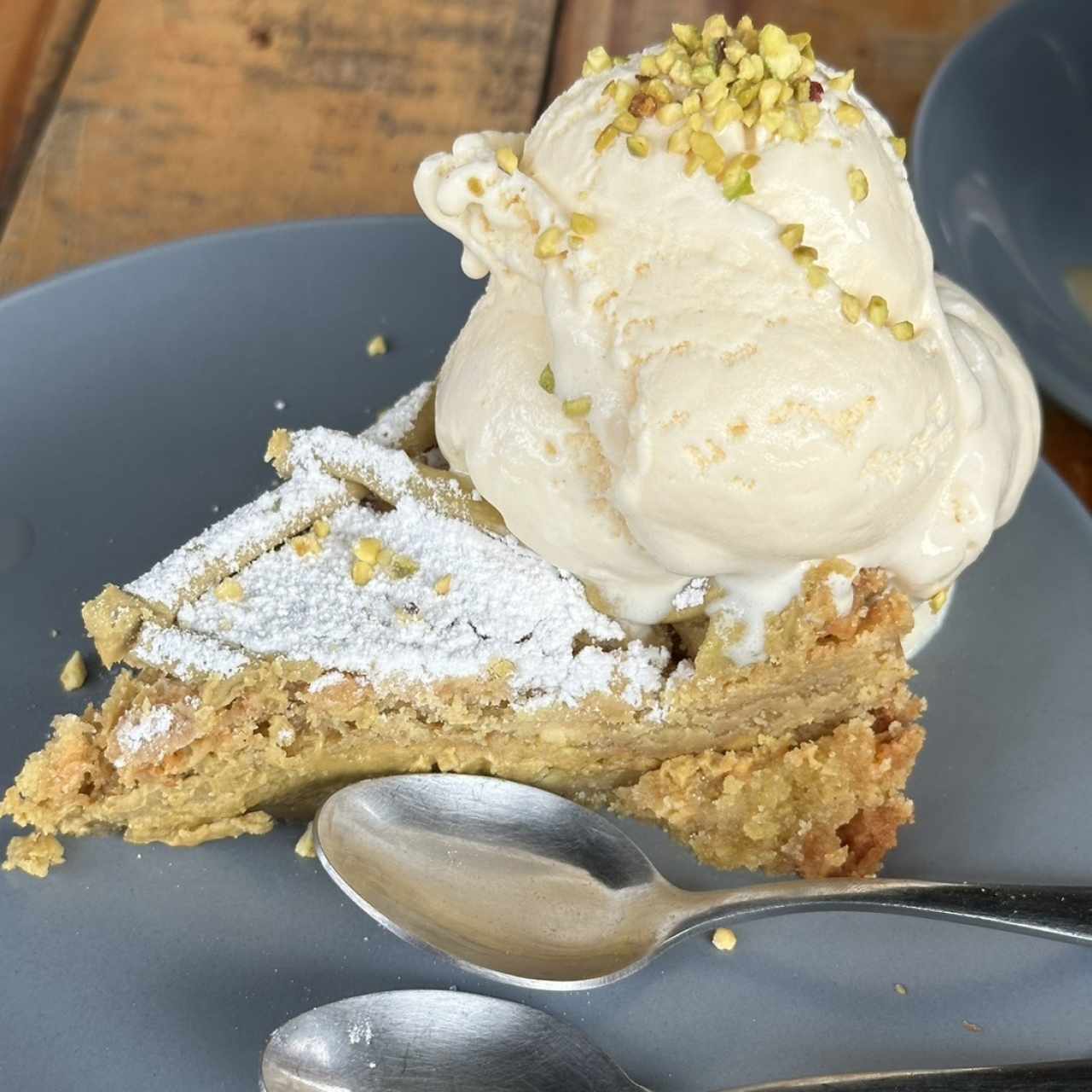 Tarta de Pistacho con Helado