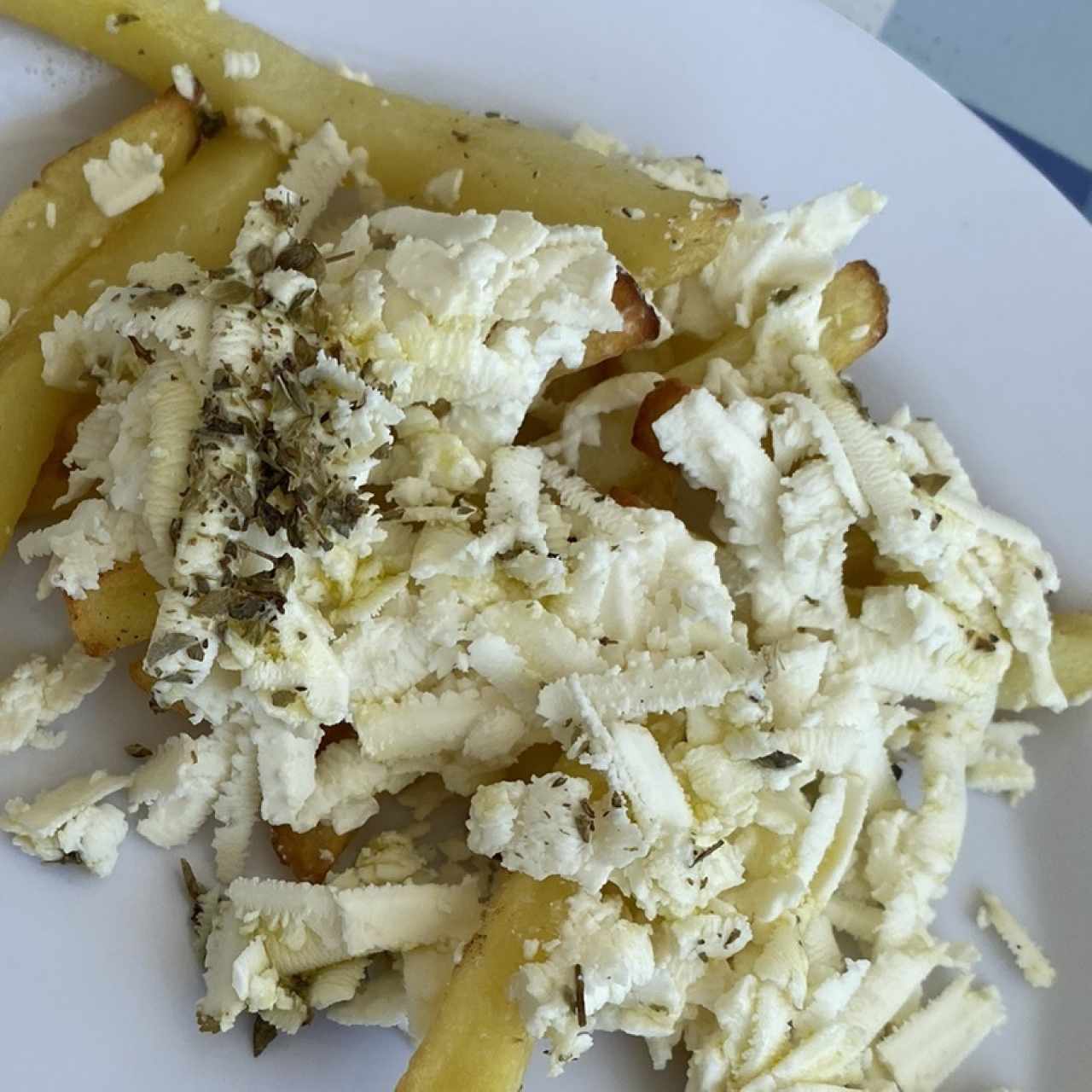 Papas con queso feta 