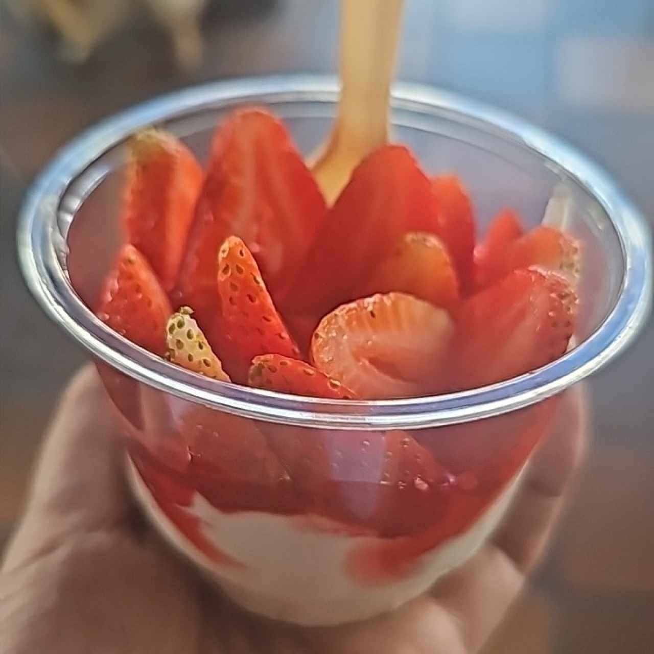 fresas con crema