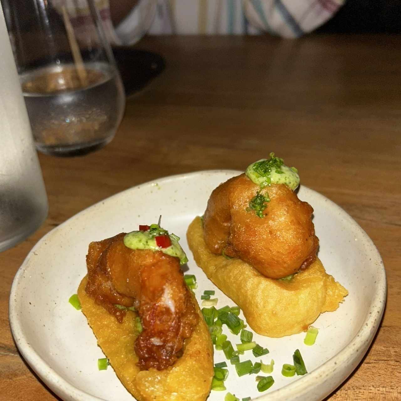 Carimañolas con camarones