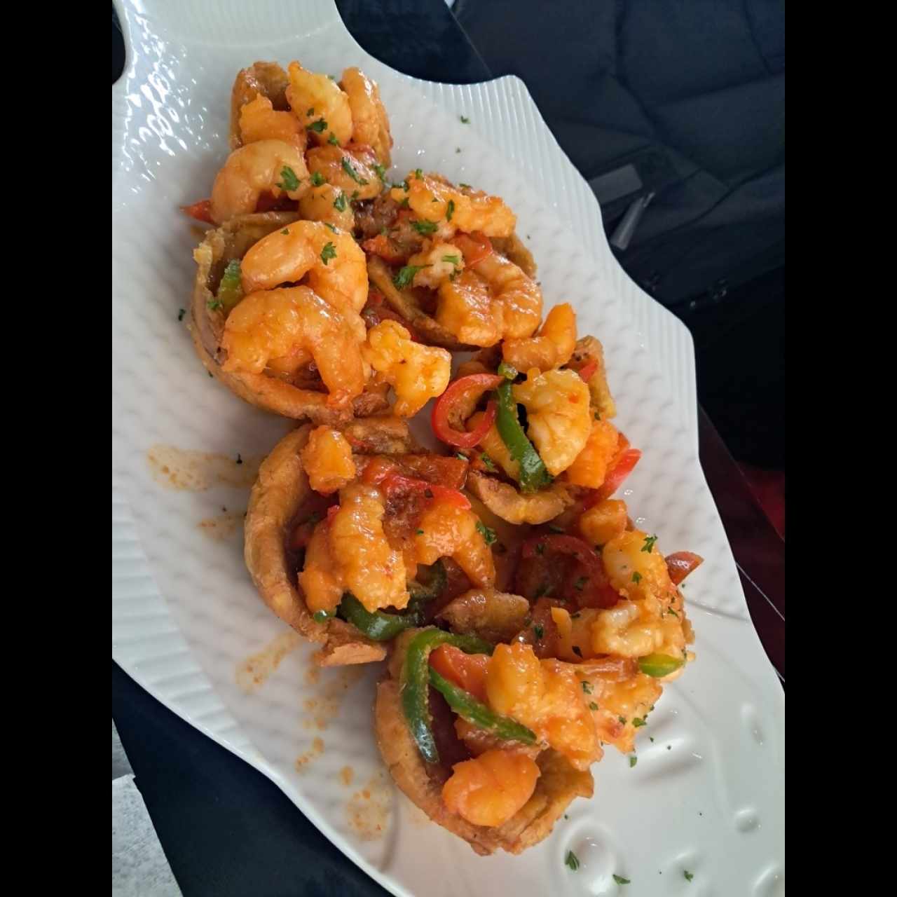 canasta de camarones