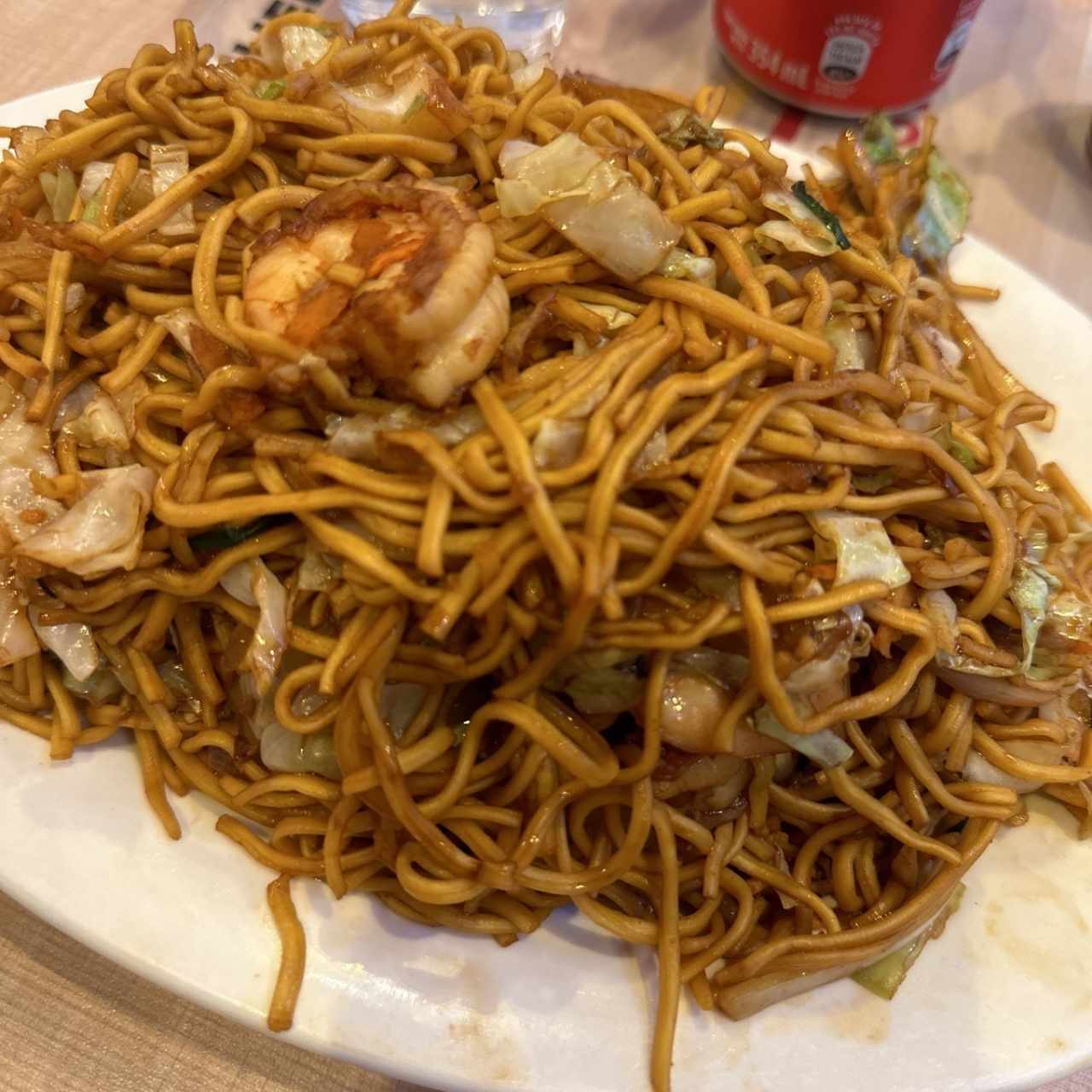 Chowmein de camarón 