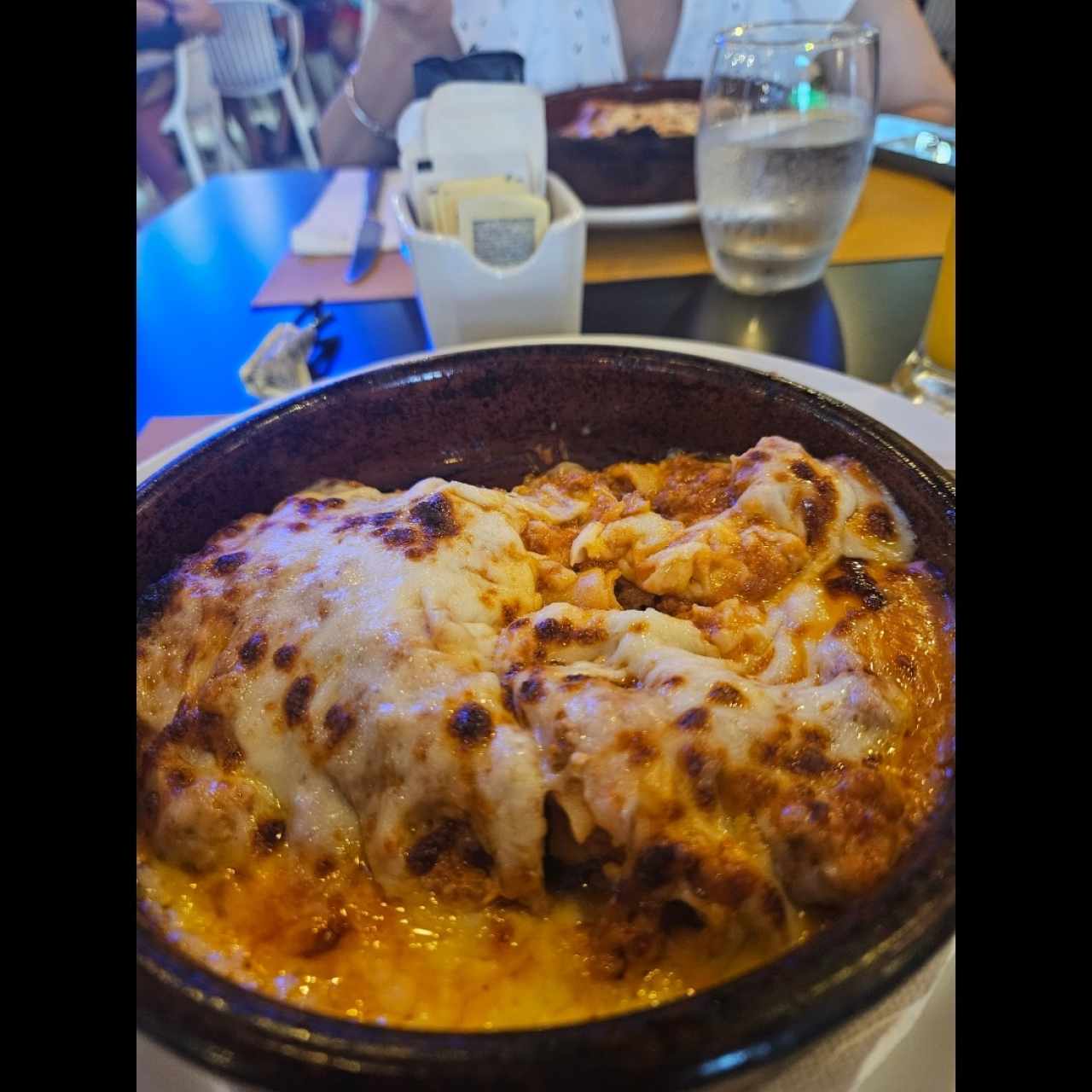 lasaña gratinada de carne.
