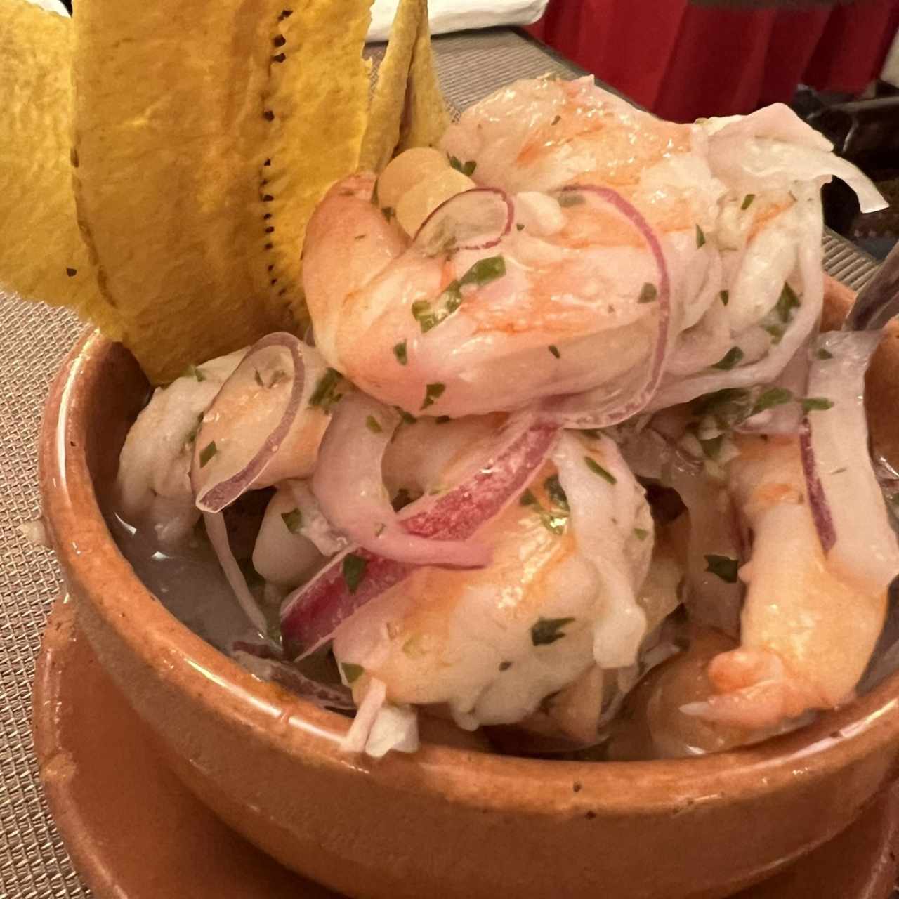 ceviche de langostinos 