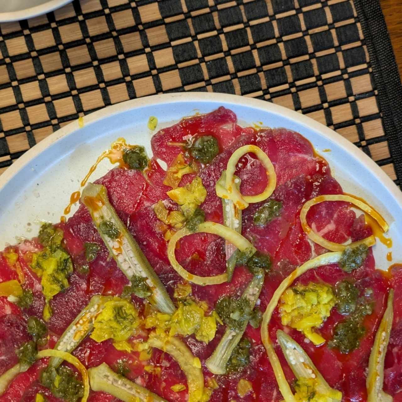 carpaccio de res ahumado