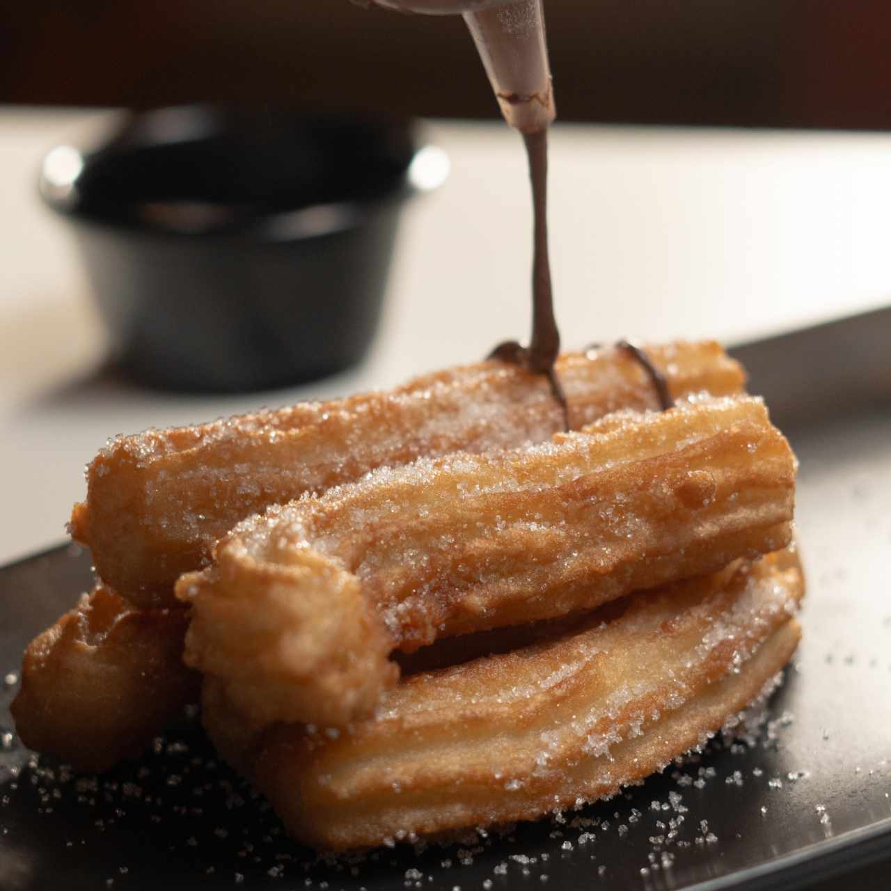 churros con crema de avellana