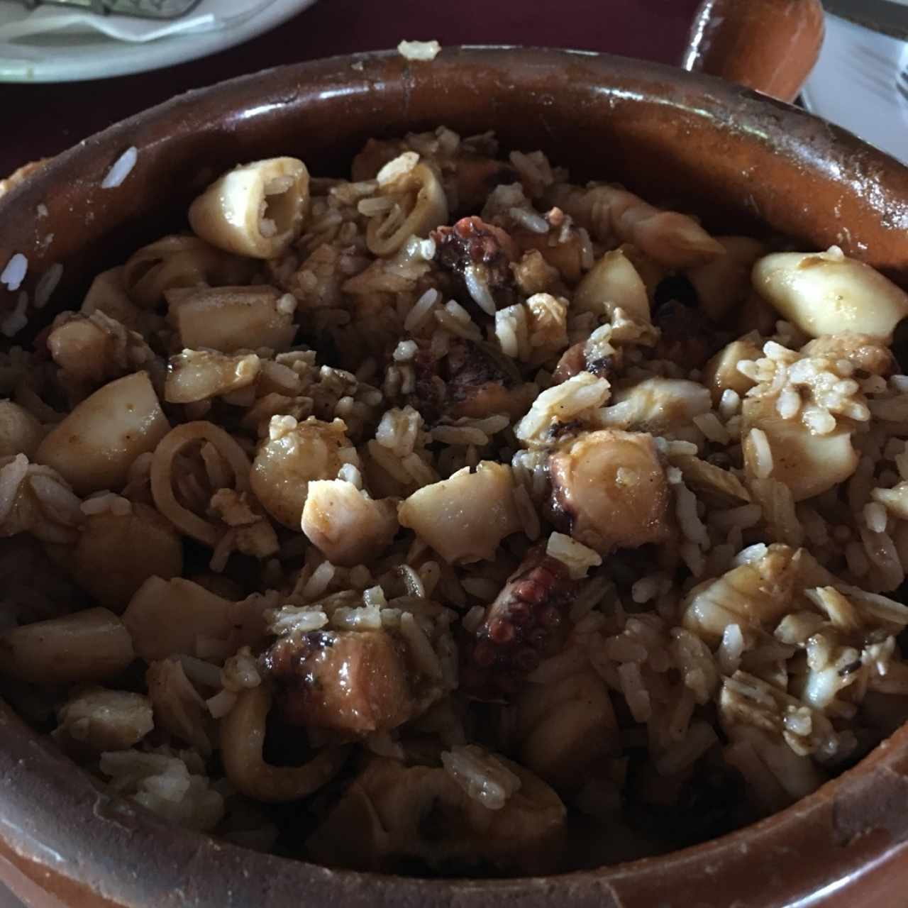 Zarzuela de mariscos (mezclados con arroz)