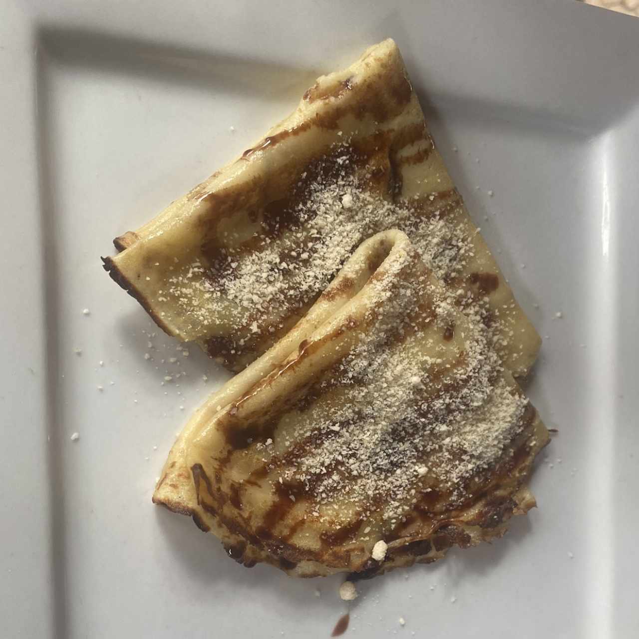 Crepes con nueces y chocolate