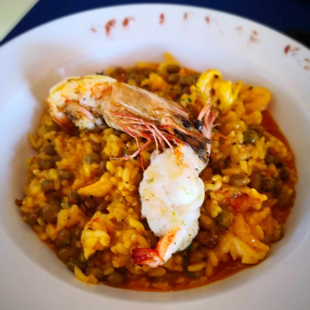 Rissotto de Guandú con Langostinos