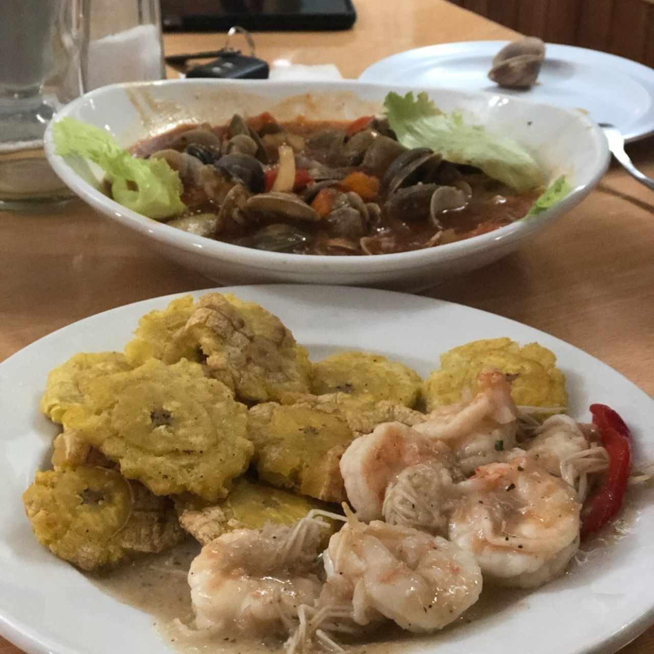 langostinos en salsa de jengibre