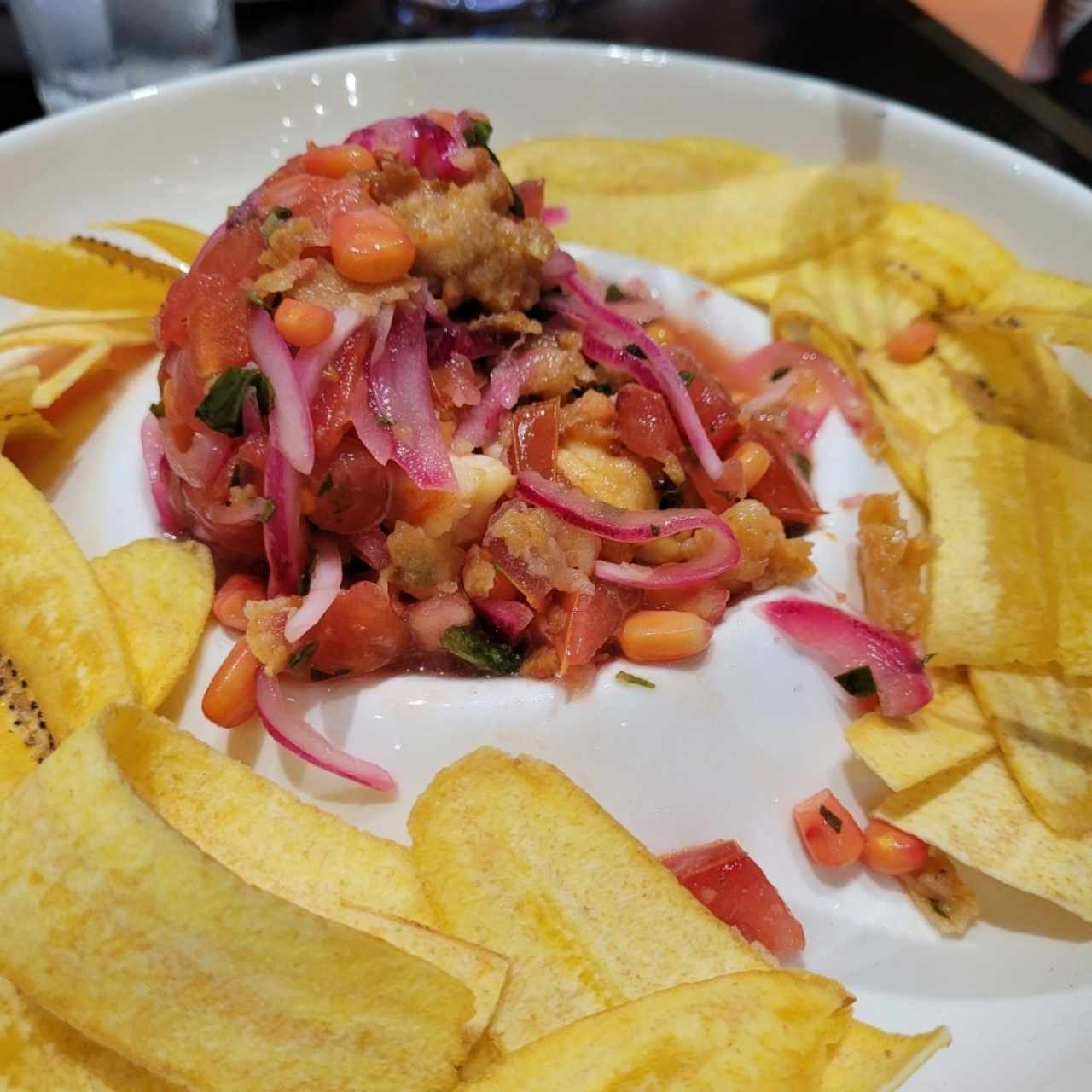 ceviche frito de camarones