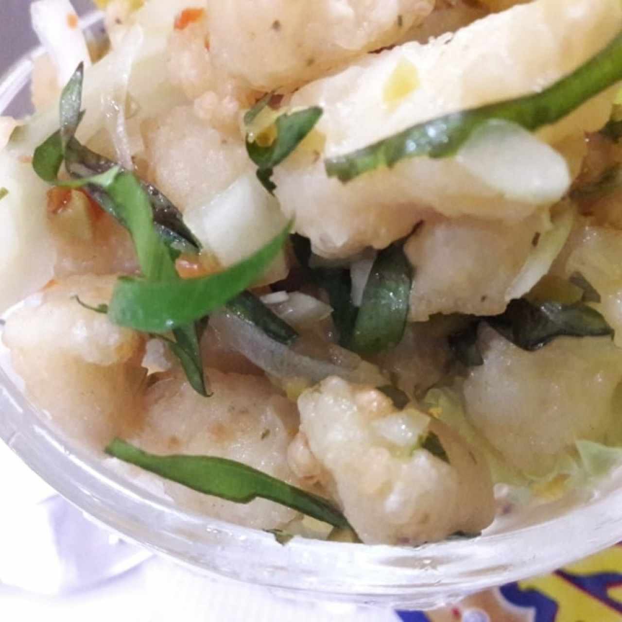 ceviche de corvina apanada