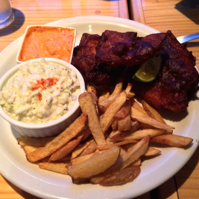 Cajun Fish and Chips w/Cole Slaw