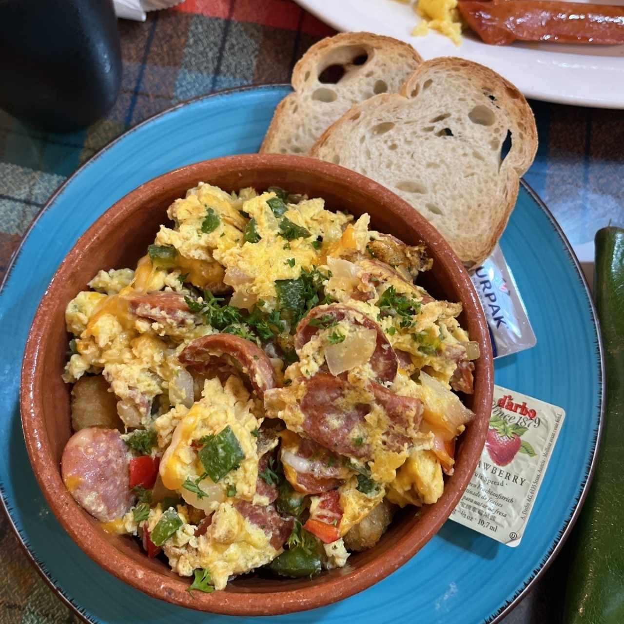 Chorizo scrambled bowl