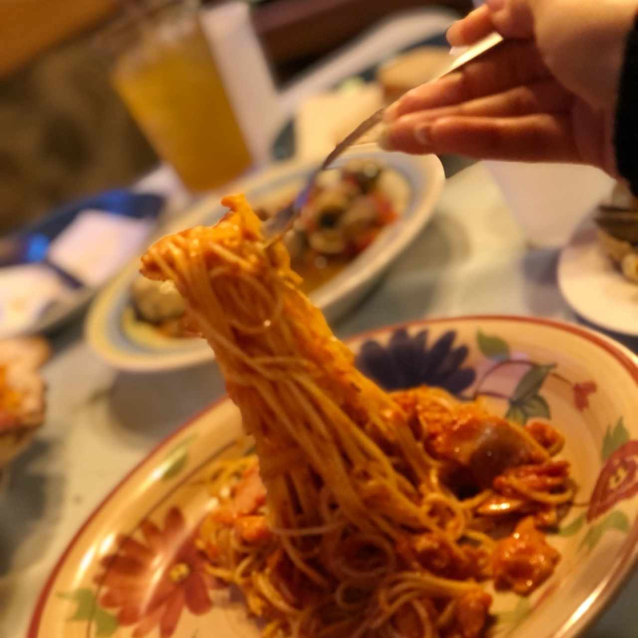 Espagueti “Boqui Abierto” una convinacion de fresco tomate, cebolla y secreto de casa! simplemmete deliciosa  