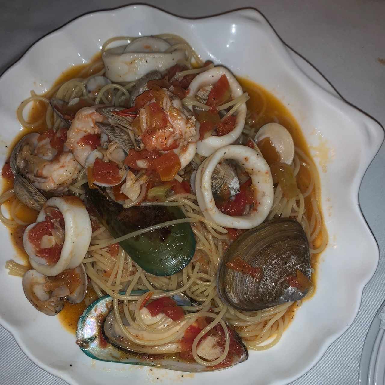 pasta de mariscos