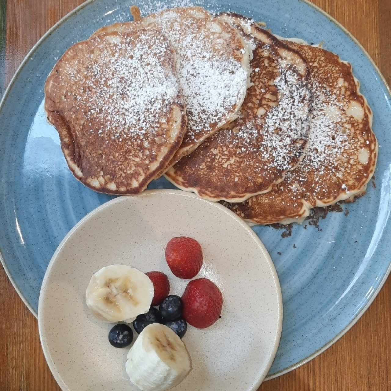 Bandeja abierta de pancakes