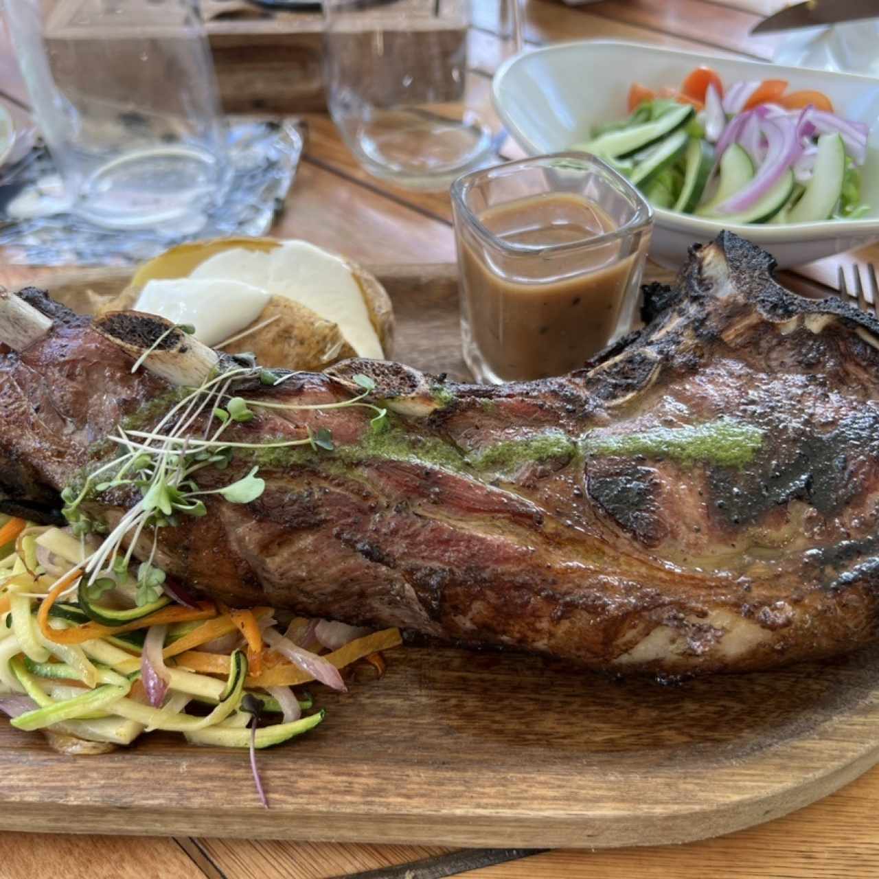 Tomahawk de cerdo