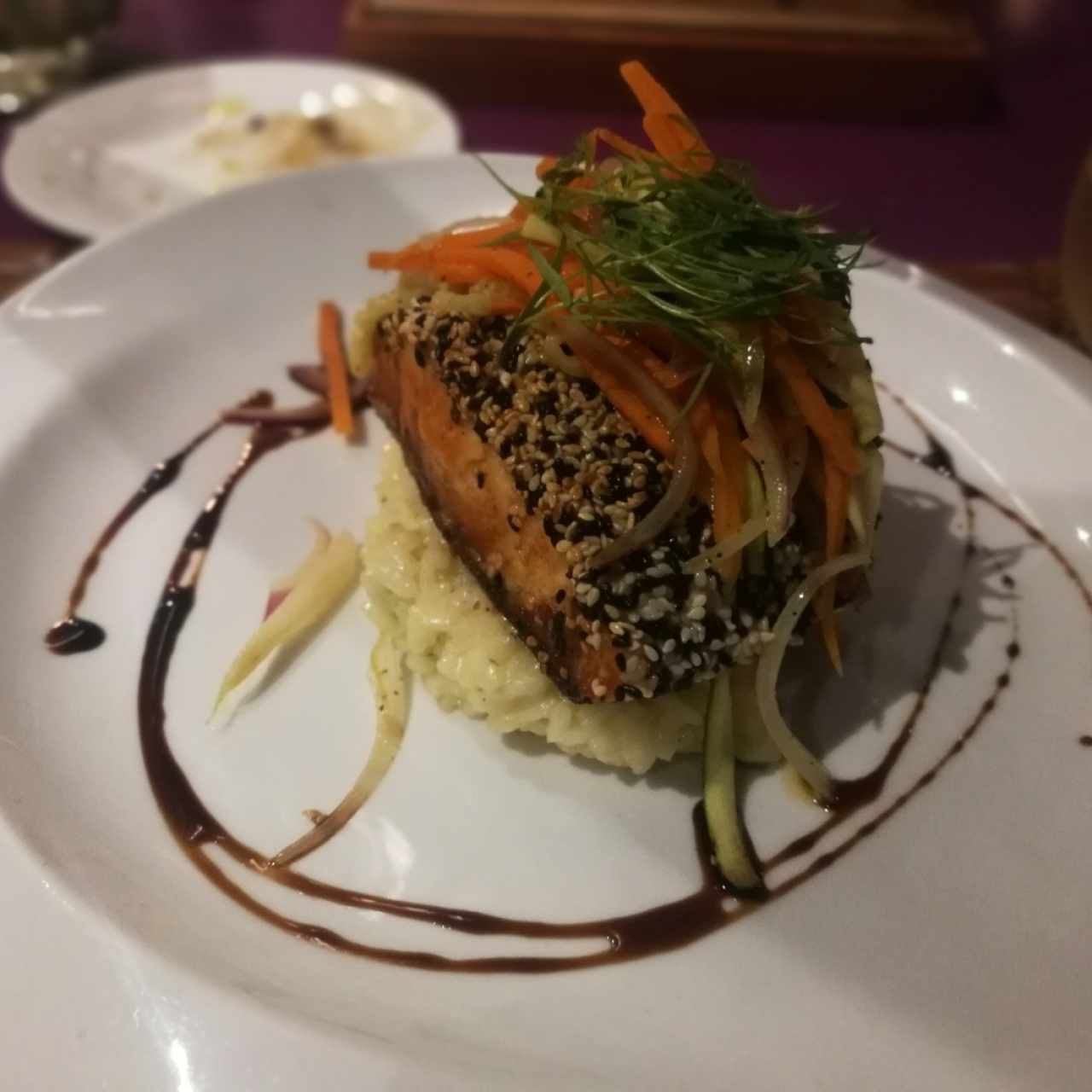 Salmón con Risotto