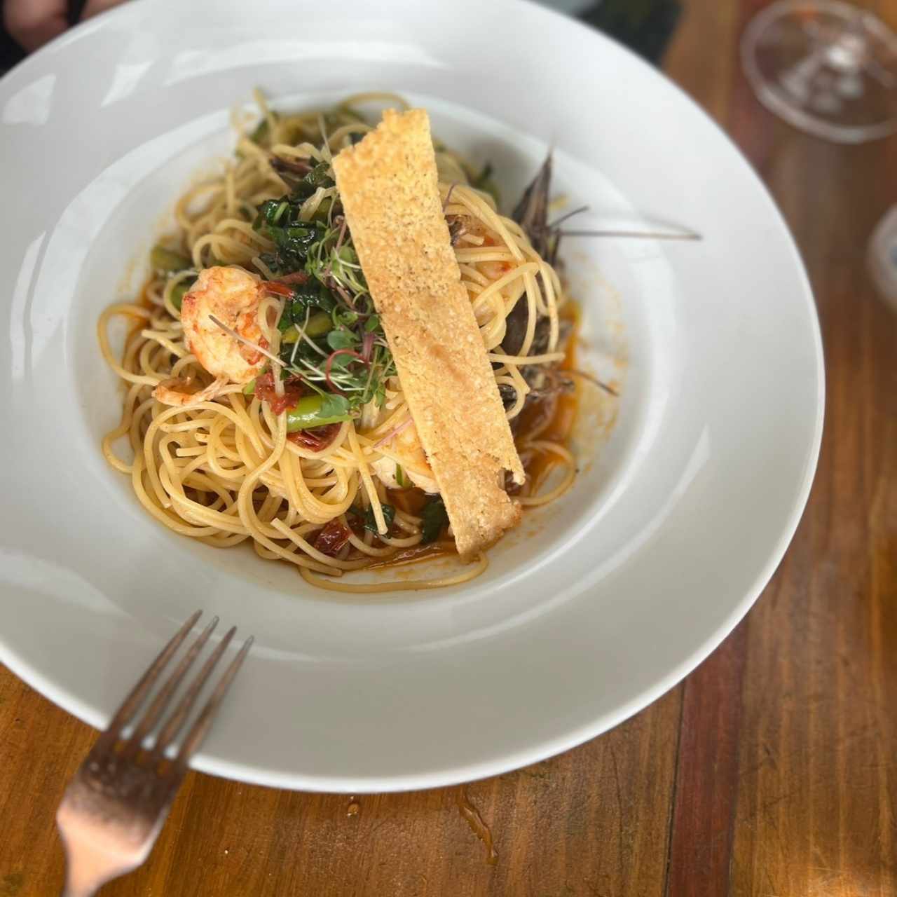 Spaguetti con langostinos 