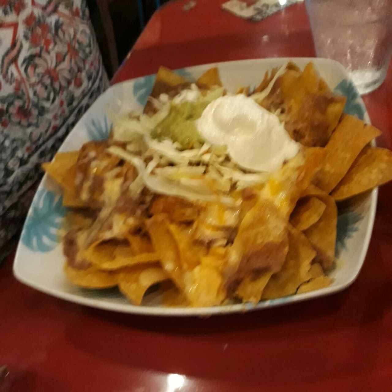 nachos con pollo