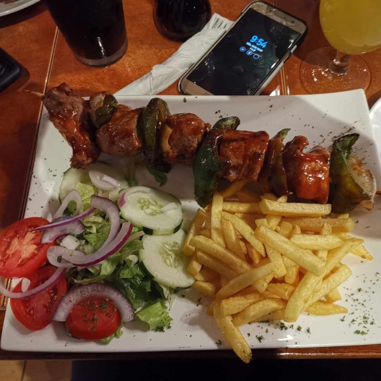 Brocheta de cerdo