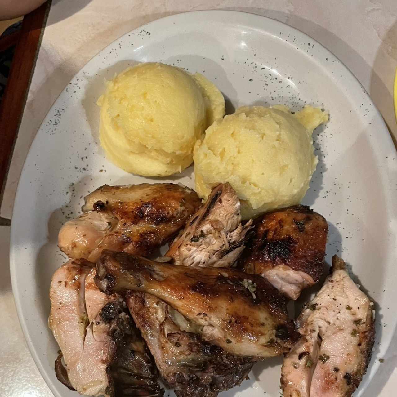 Pollo y puré 