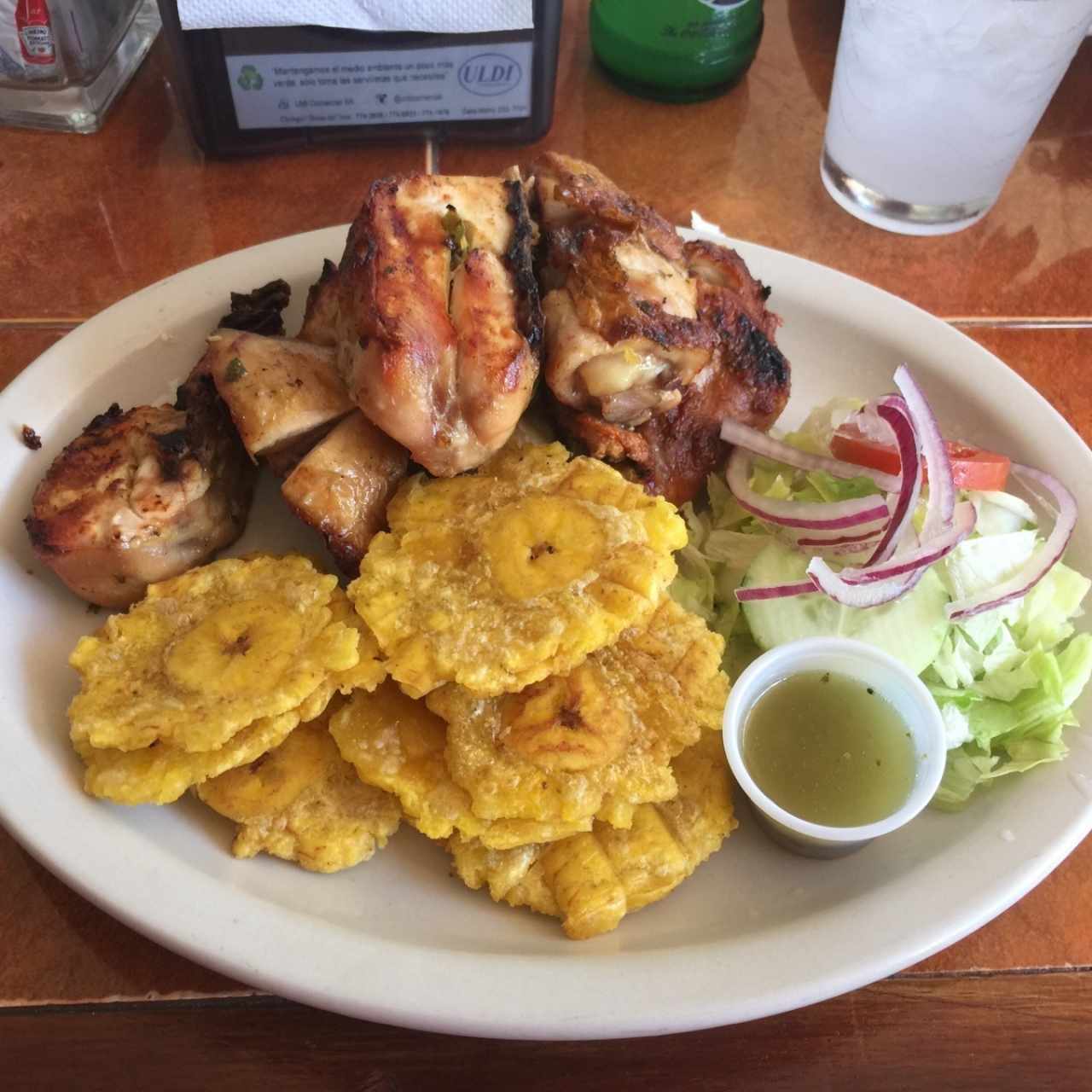 Pollo a la leña