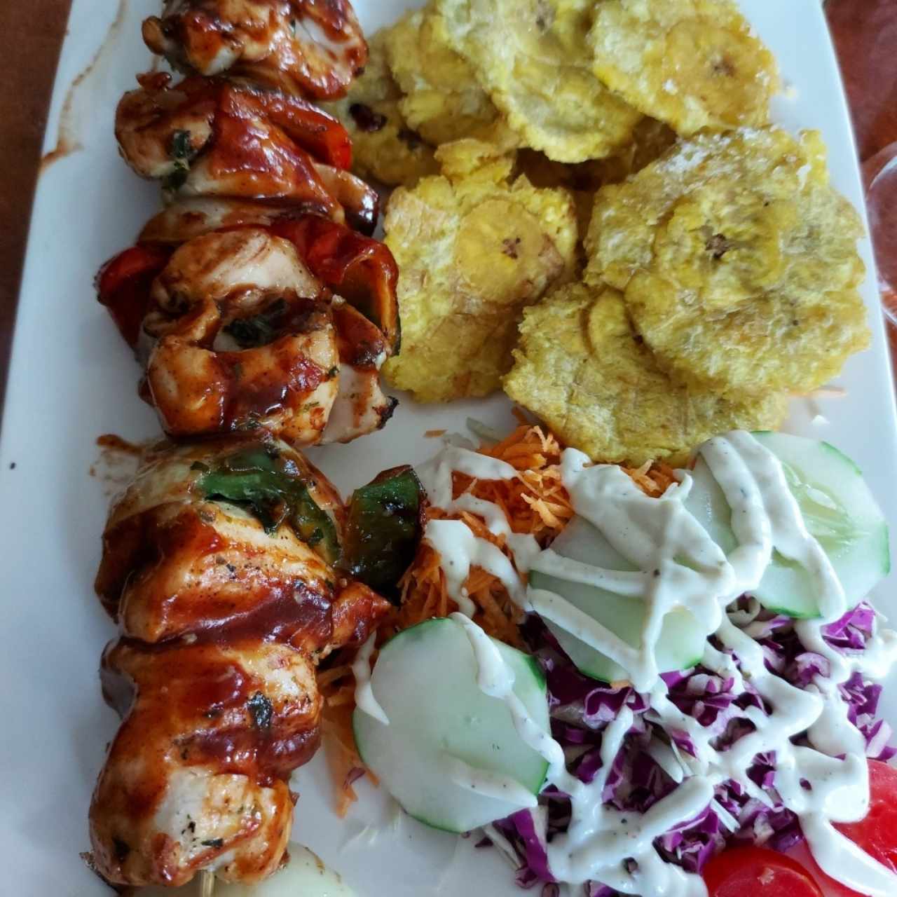 brocheta de pollo