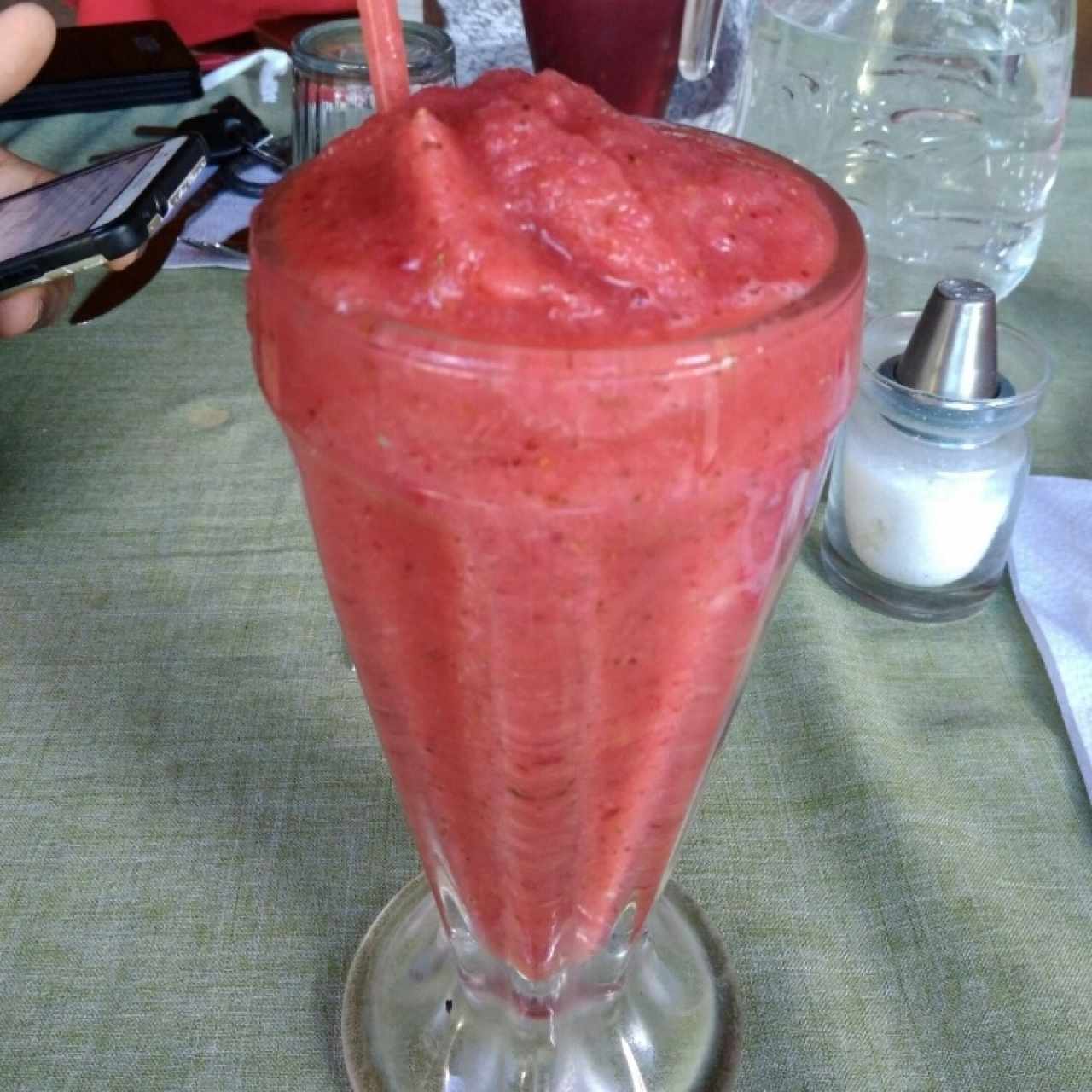 licuado de fresa