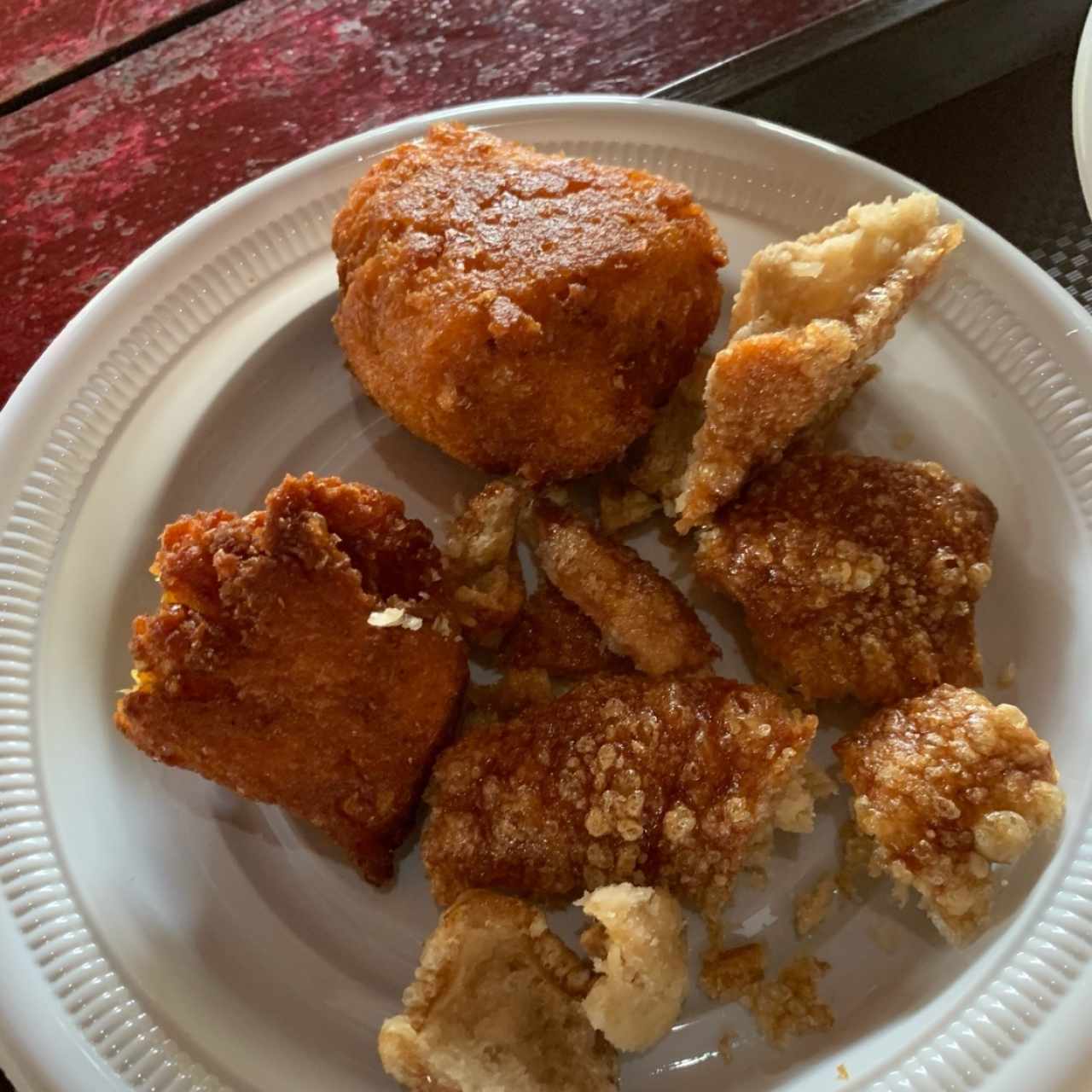 chicharron y buñuelos