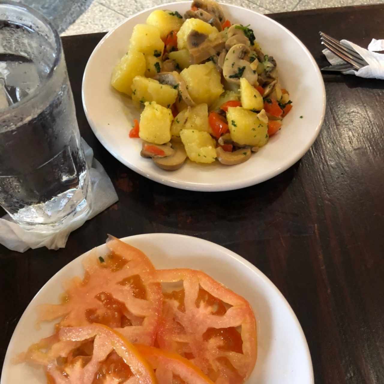 Papas Salteadas con Hongos en Aceite de Oliva