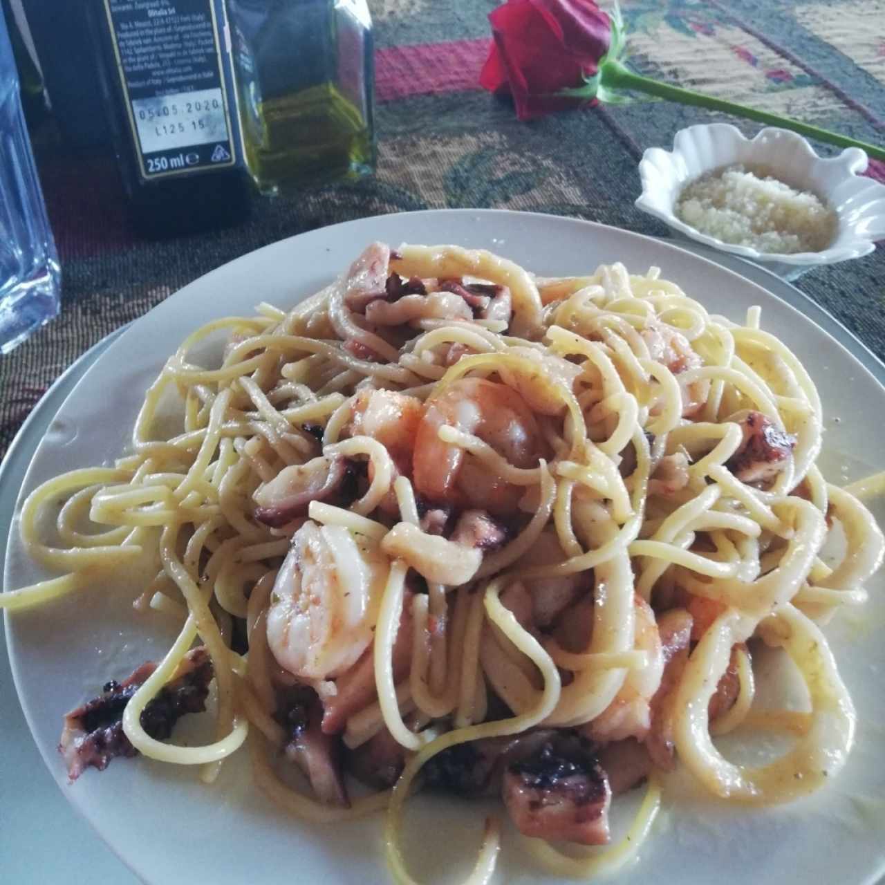 pasta con msriscos al oleo