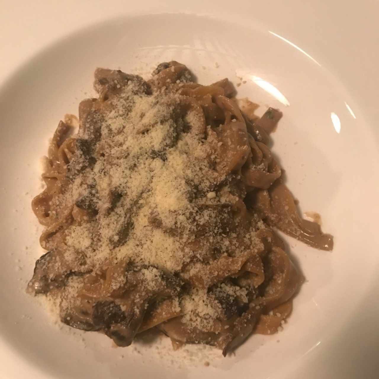 fettuccini con hongos porccini