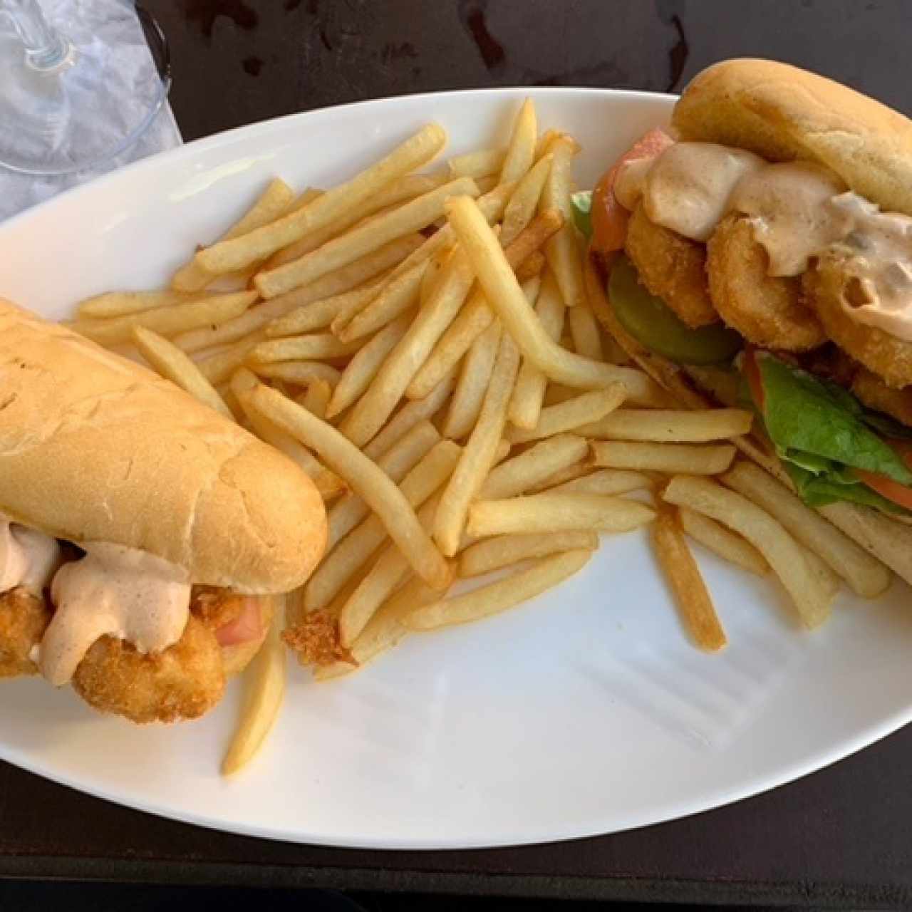 Po boy de camarones