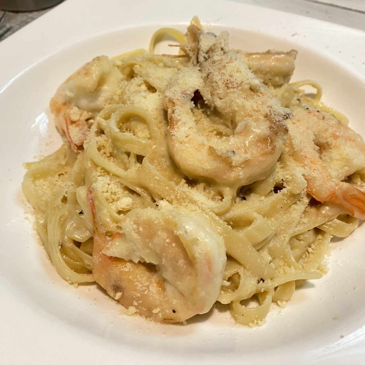 Fettucine con langostinos