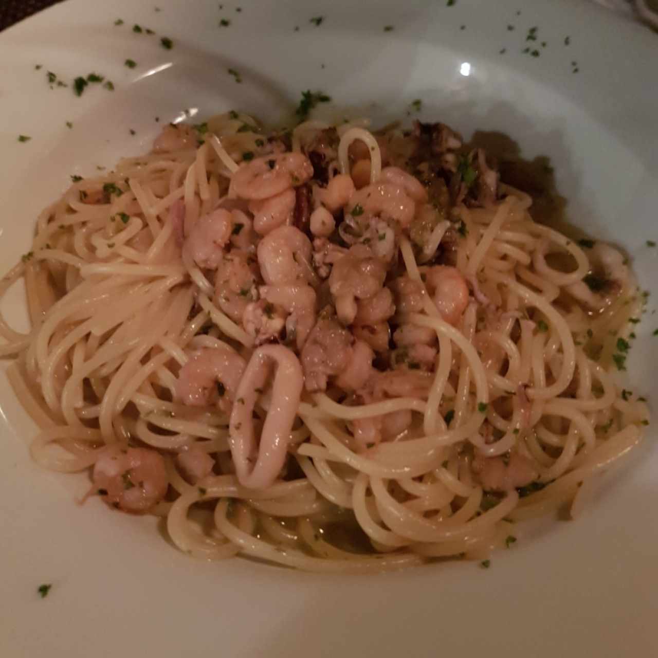 pastas con mariscos